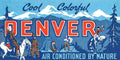 Denver Luggage Label Vintage A4 Photo Print