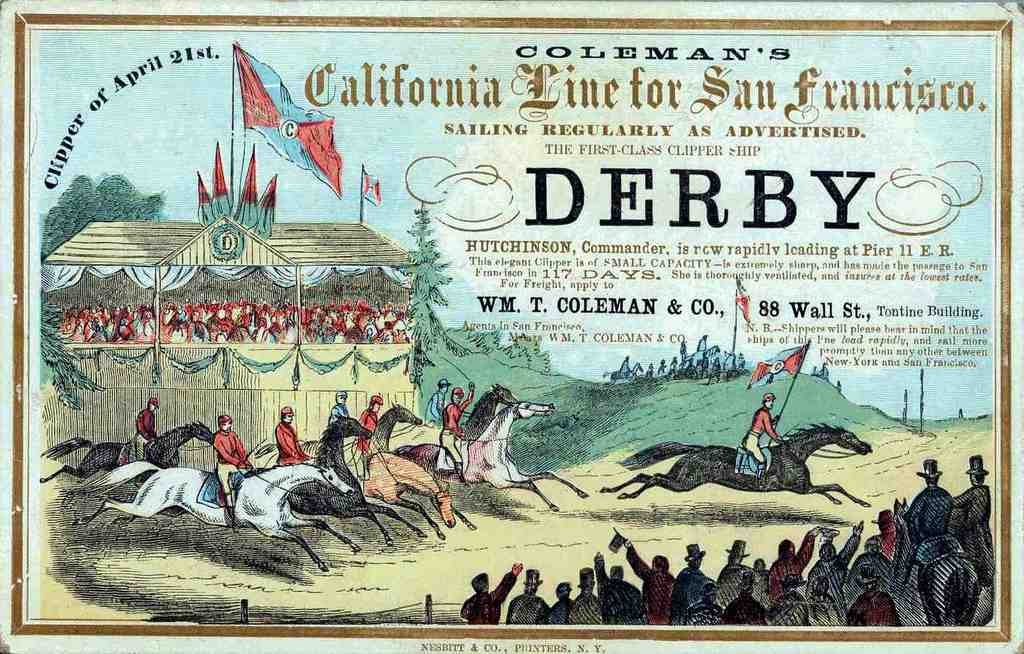 Derby 2 Clipper Advert Vintage A4 Photo Print
