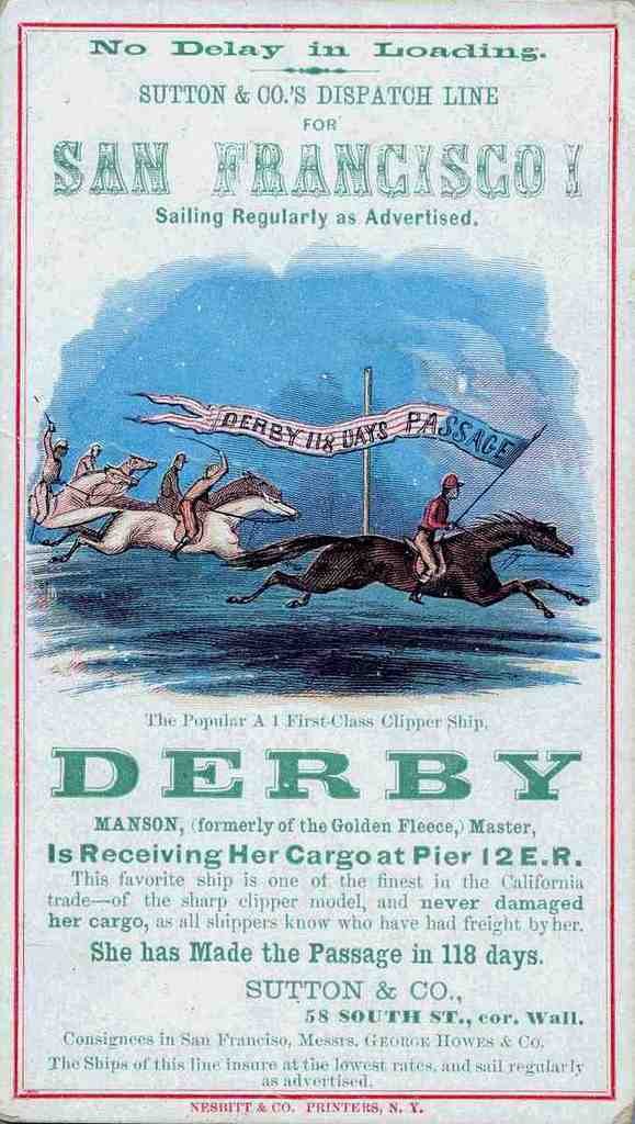Derby Clipper Advert Vintage A4 Photo Print
