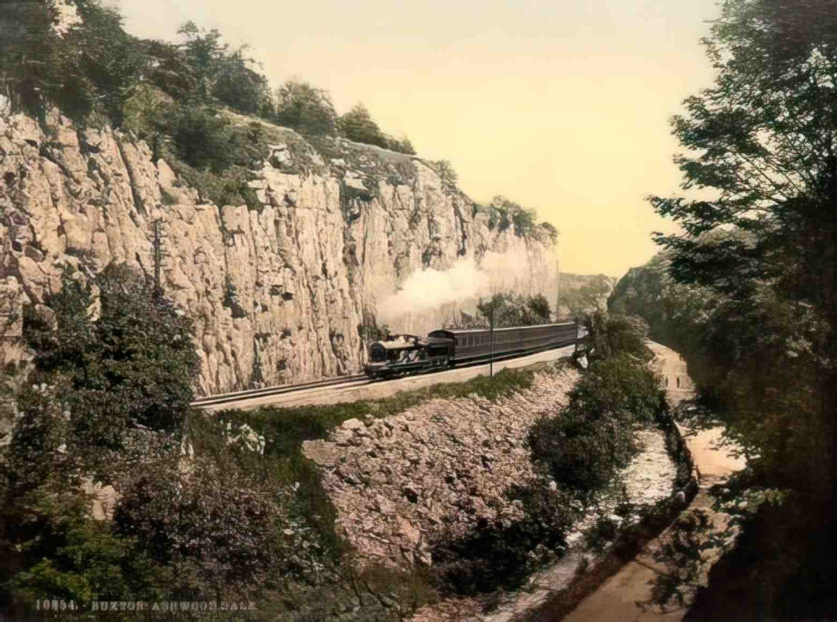 Derbyshire Buxton Ashwood Dale Vintage A4 Photo Print