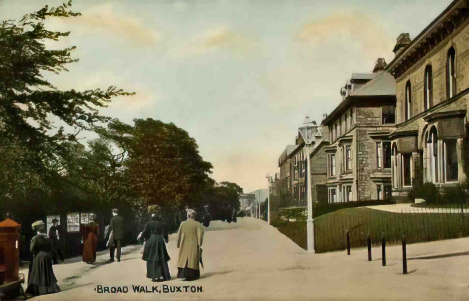 Derbyshire Buxton Broad Walk Vintage A4 Photo Print