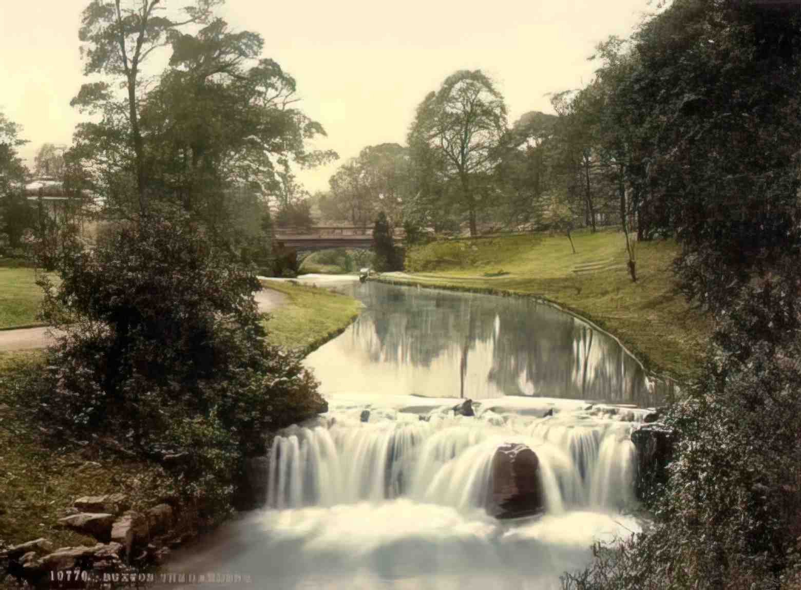 Derbyshire Buxton Gardens Vintage A4 Photo Print