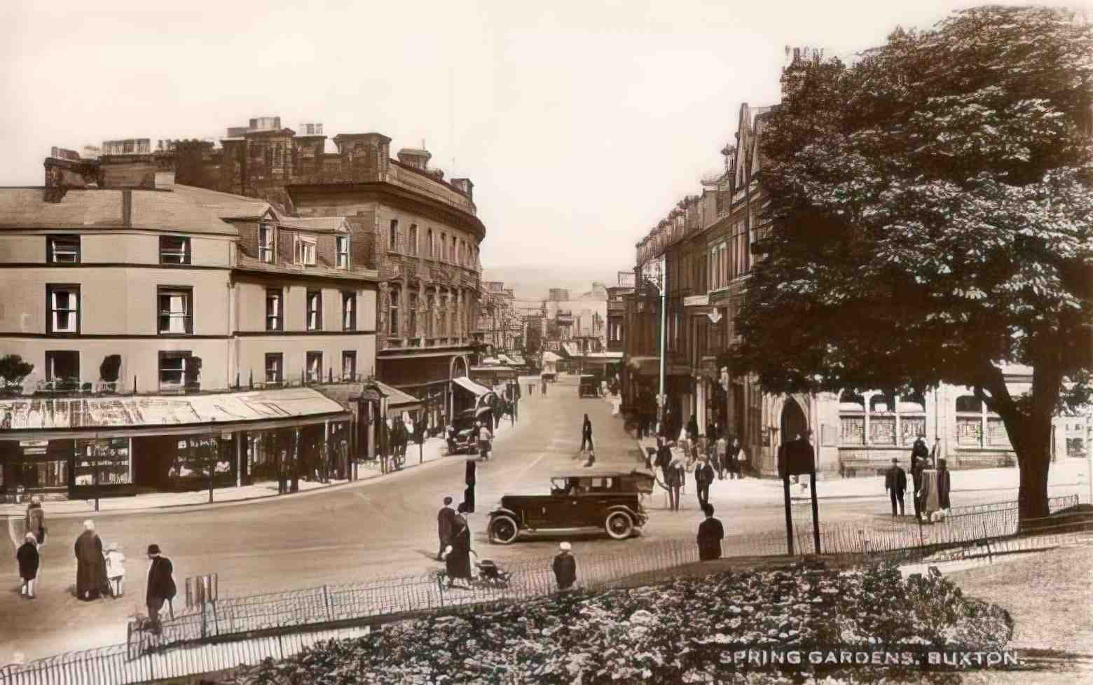 Derbyshire Buxton Spring Gardens late 1940s 1024pix Vintage A4 Photo Print