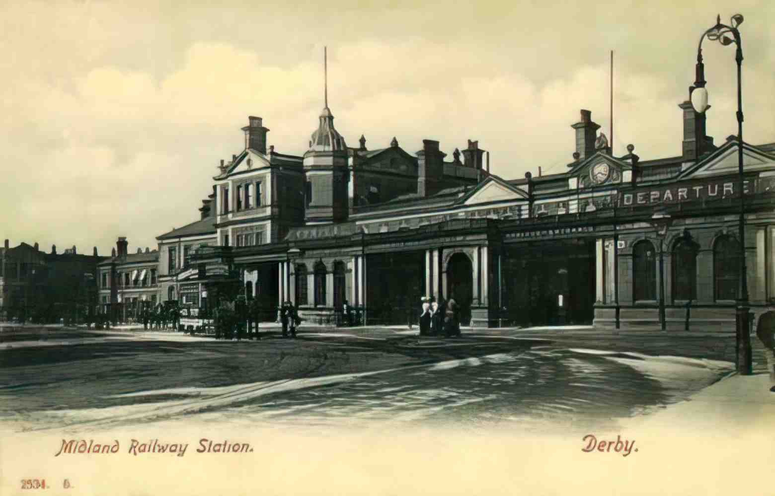 Derbyshire Derby Midland Railway Station Vintage A4 Photo Print