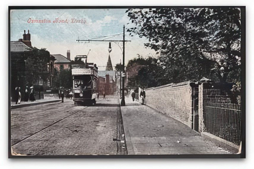 Derbyshire Derby Osmaston Road No 14 Tram By Stop Vintage A4 Photo Print