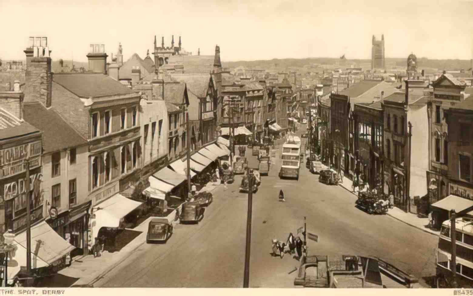 Derbyshire Derby The Spot Vintage A4 Photo Print