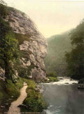 Derbyshire Dovedale Lion Rock Vintage A4 Photo Print