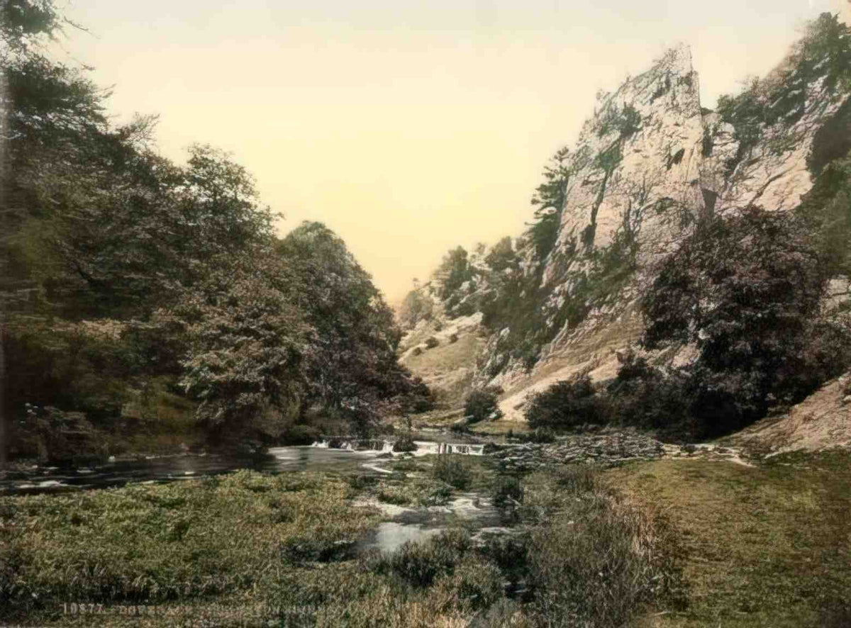 Derbyshire Dovedale Tissington Spires Vintage A4 Photo Print