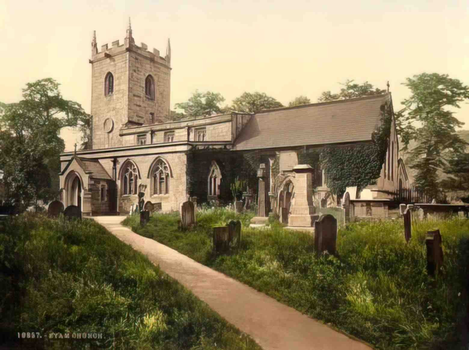 Derbyshire Eyam Church Plague Vintage A4 Photo Print