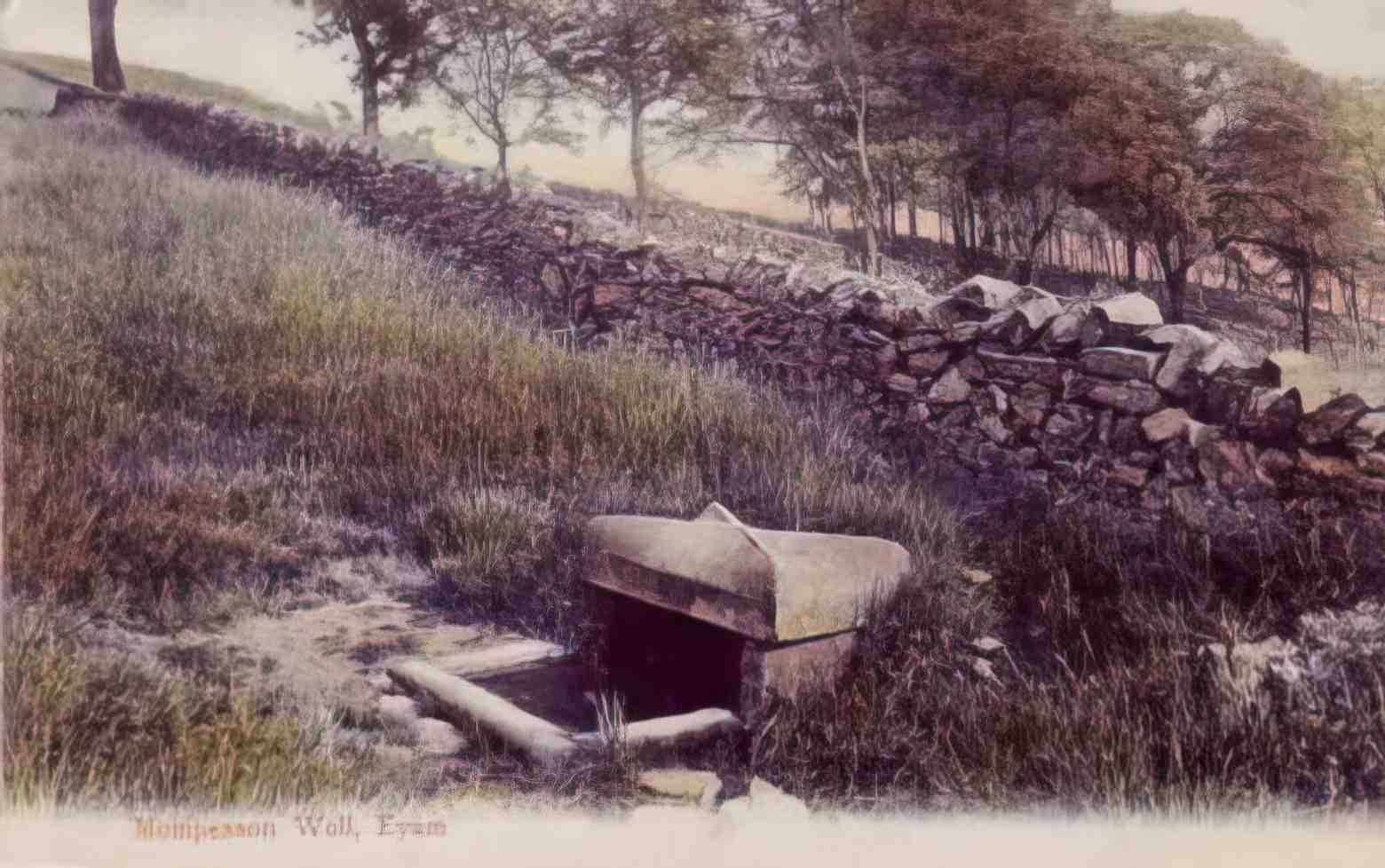 Derbyshire Eyam Mompesson Well Vintage A4 Photo Print