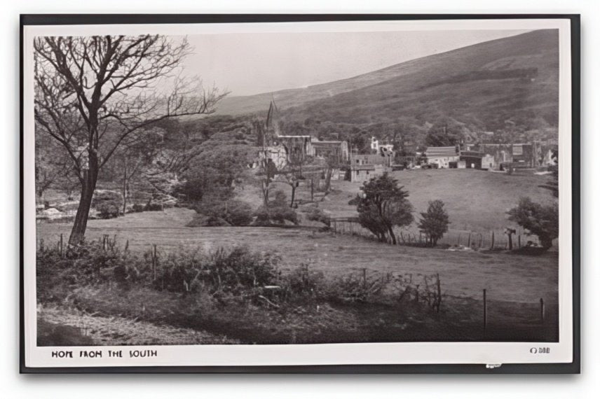 Derbyshire Hope Village From The South Across Fields Vintage A4 Photo Print