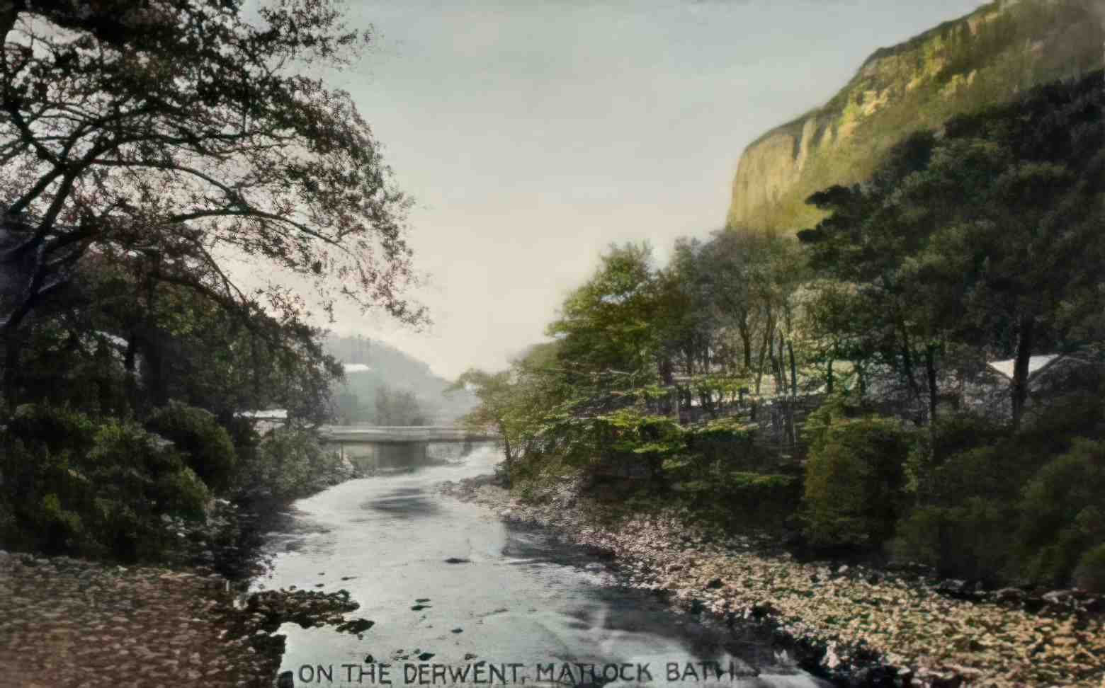 Derbyshire Matlock Bath On The Derwent Vintage A4 Photo Print