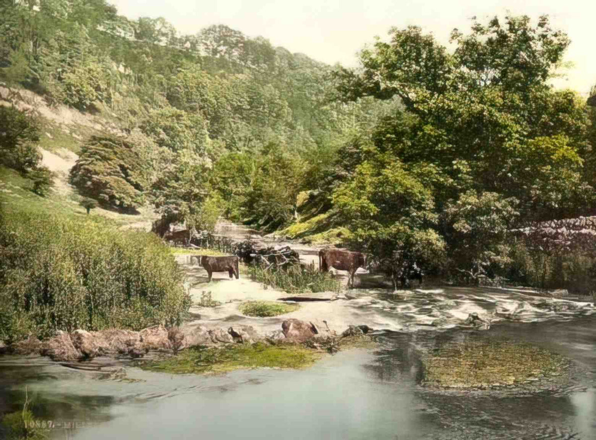 Derbyshire Millers Dale Vintage A4 Photo Print