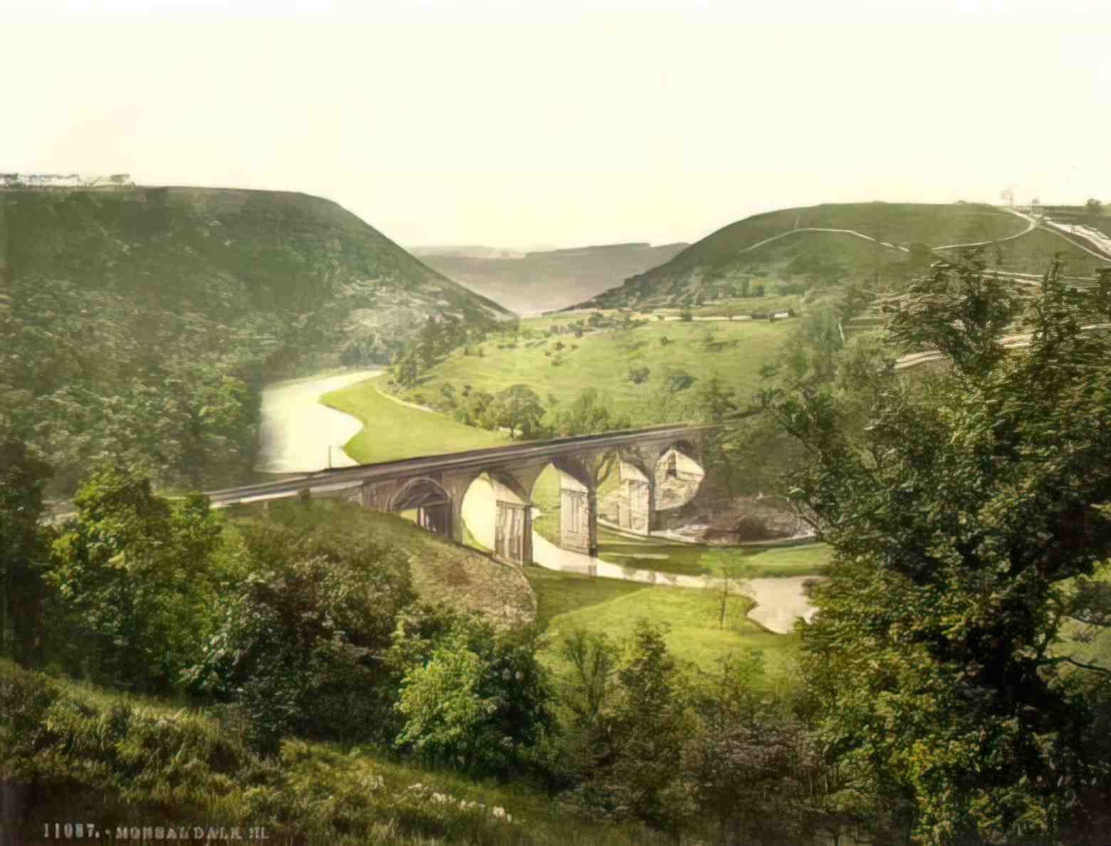 Derbyshire Monsale Dale III Vintage A4 Photo Print