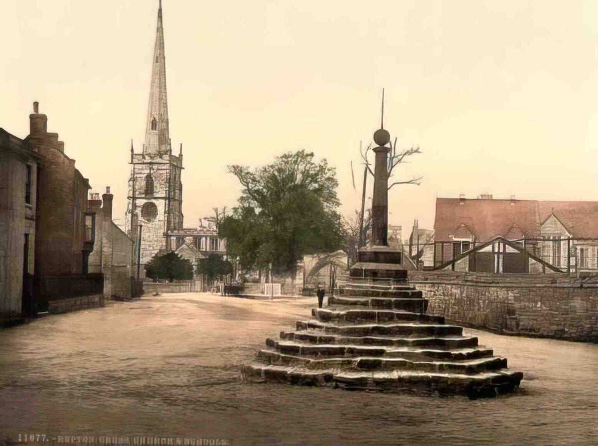 Derbyshire Repton Market Cross Vintage A4 Photo Print
