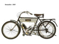 Deronziere 1907 motorbike A4 Photo Print