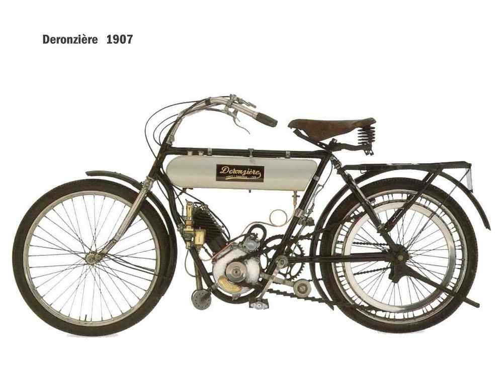 Deronziere 1907 motorbike A4 Photo Print