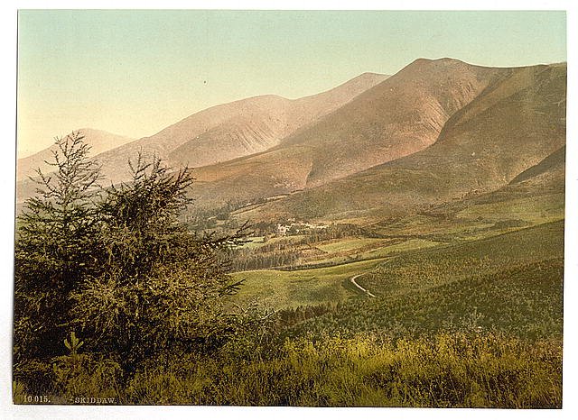Derwentwater Skiddaw Lake District Vintage A4 Photo Print