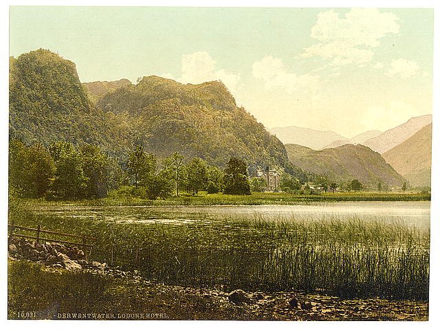 Derwentwater Waterlily Bay Lake District Vintage A4 Photo Print