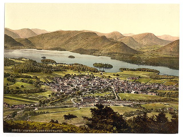 Derwentwater and Keswick Lake District Vintage A4 Photo Print