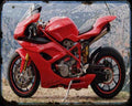 Desmo Infinito 2 A4 Photo Print Motorbike Vintage Aged