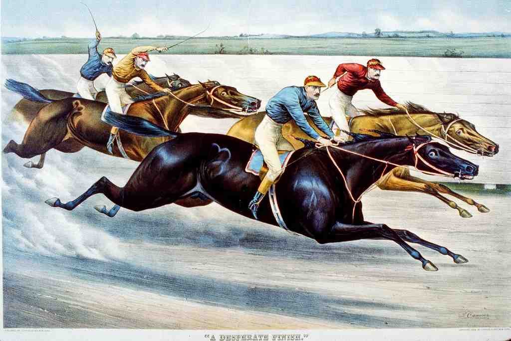 Desperate Finish Horse 001 Vintage A4 Photo Print
