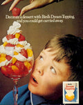 Dessert Strawberries Topping 1970s Vintage Retro Advert