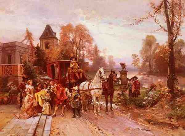 Detti Cesare Auguste The Arrival Of The Baby A4 Photo Print