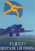 Deutsche Luftansa Poster Vintage Retro Advert Poster A4 Photo Print