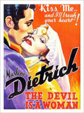 Devil Is A Woman Marlene Dietrich Vintage Retro Advert Poster A4 Photo Print