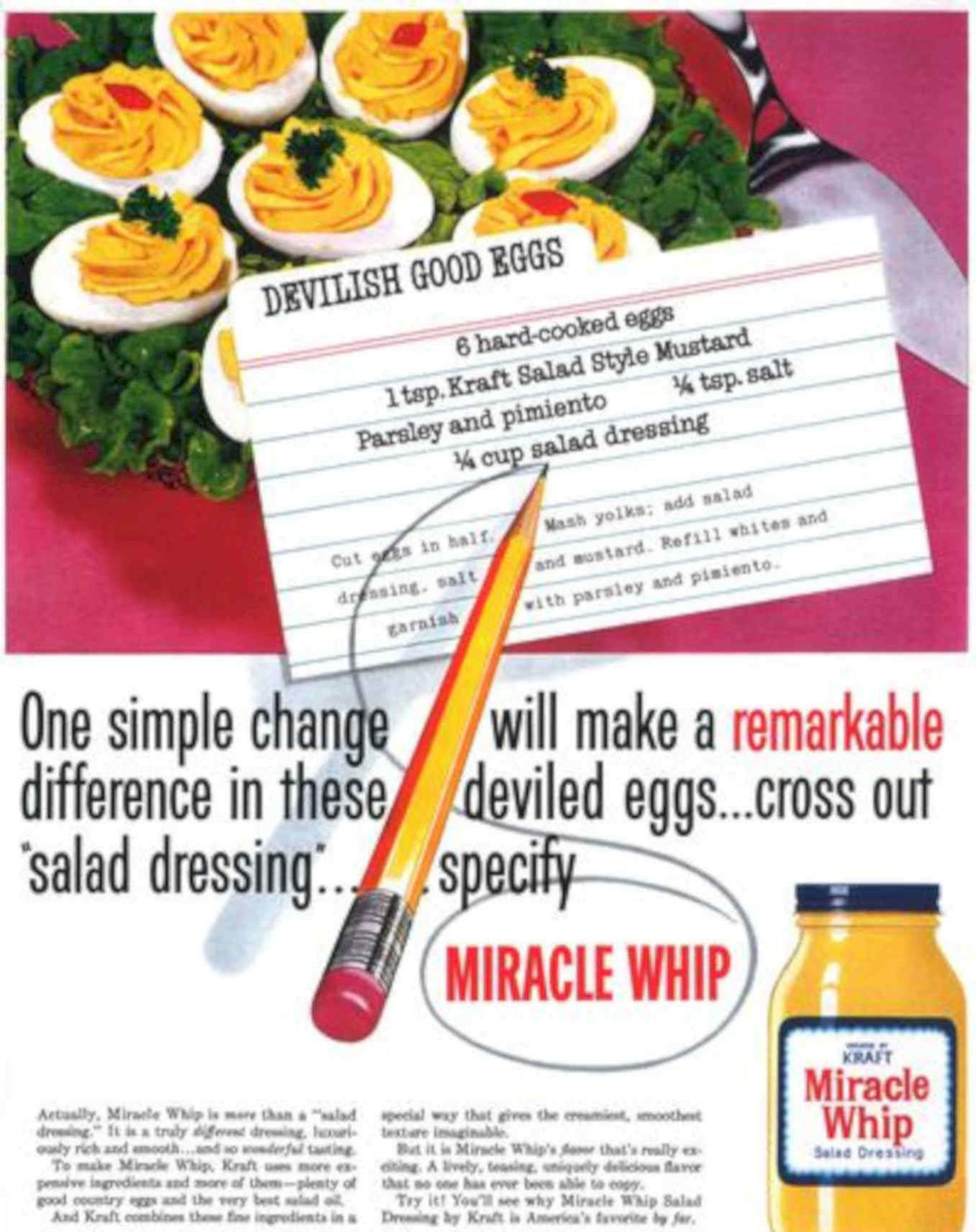 Devilish Eggs Recipe Vintage Retro Advert Poster A4 Photo Print