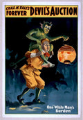 Devils Auction Demon Vintage Retro Advert Poster A4 Photo Print