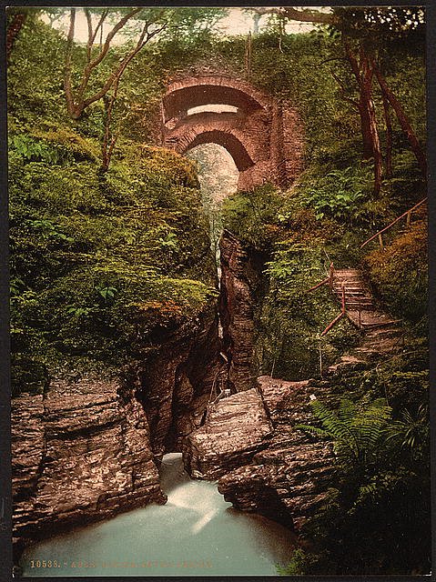 Devils Bridge Aberystwith Vintage A4 Photo Print