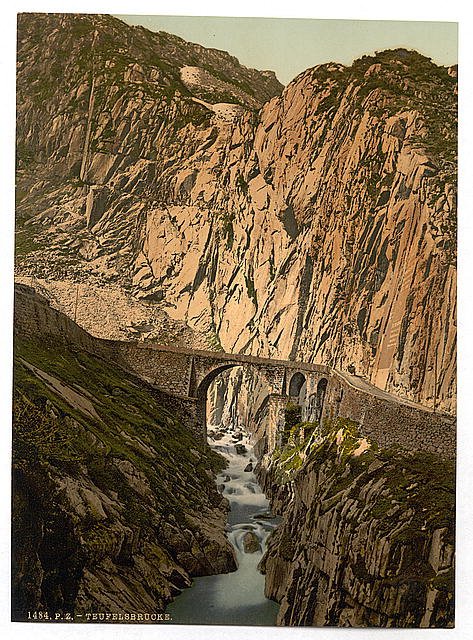 Devils Bridge Teufelsbrucke Vintage A4 Photo Print