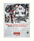 Devoe One Coat Vintage Retro Advert Poster A4 Photo Print