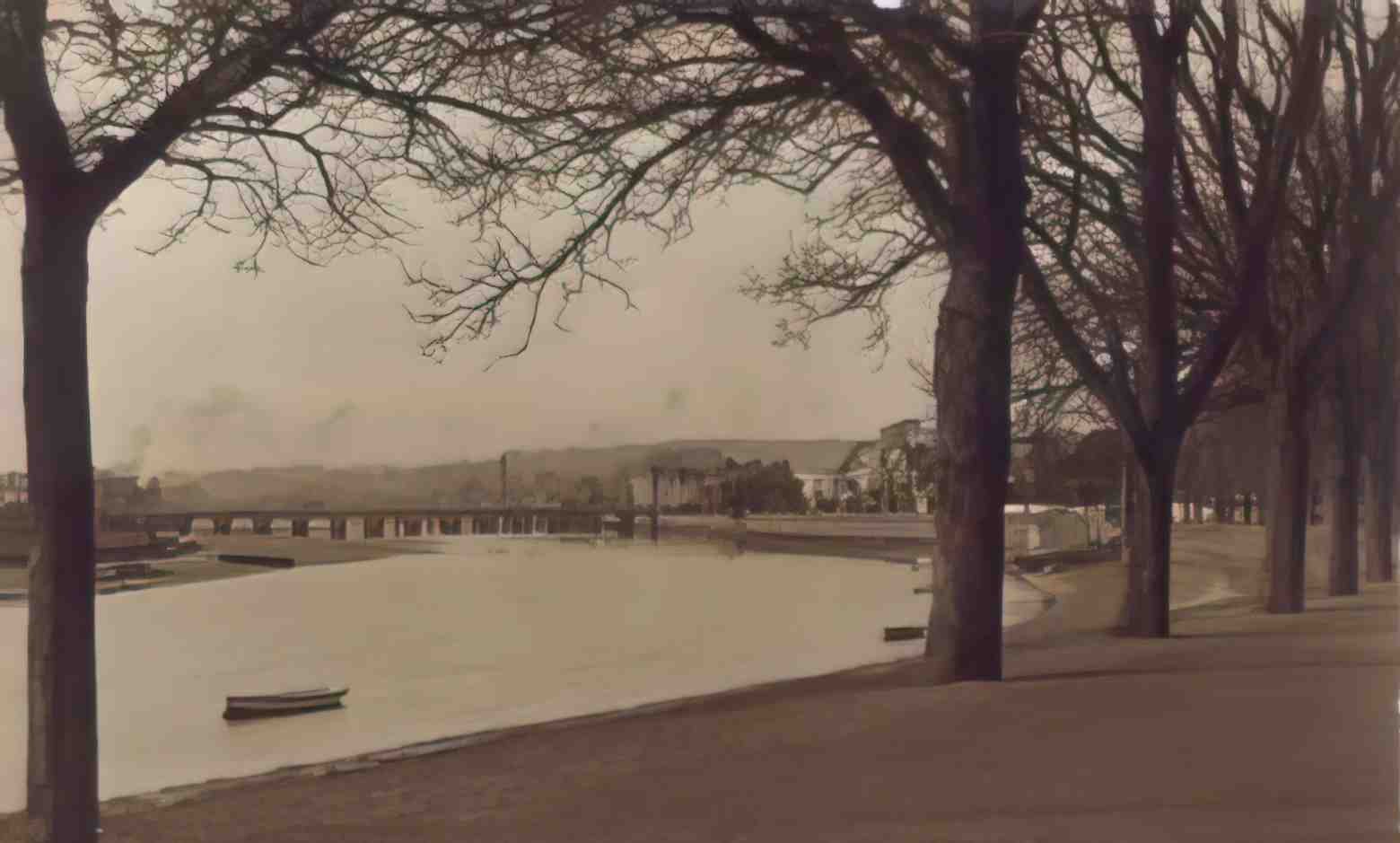 Devon Barnstaple Bridge and South Walk 1950s Vintage A4 Photo Print
