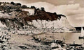 Devon Beer Seafront Vintage A4 Photo Print