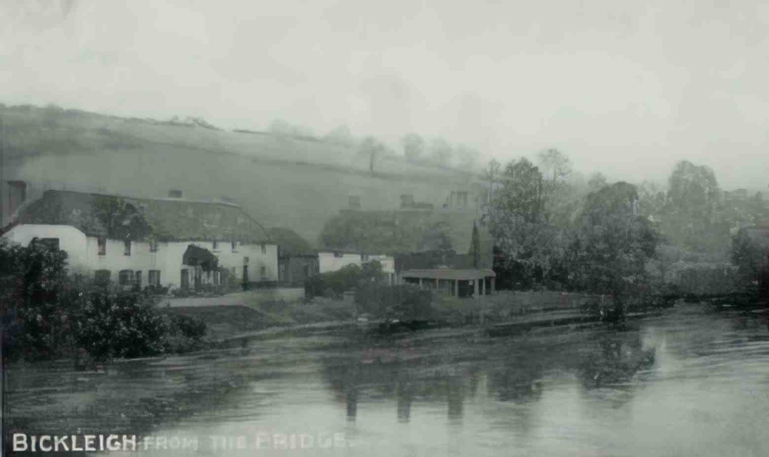 Devon Bickleigh from the Bridge 1900s Vintage A4 Photo Print