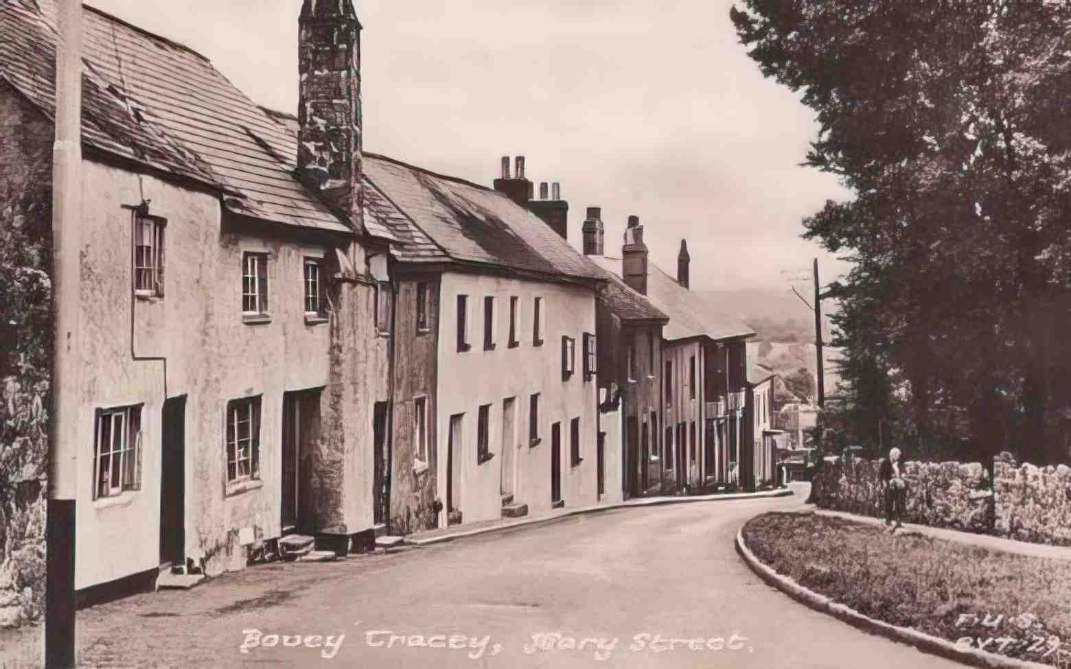 Devon Bovey Tracey Mary Street Vintage A4 Photo Print