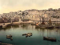 Devon Brixham Harbour Vintage A4 Photo Print
