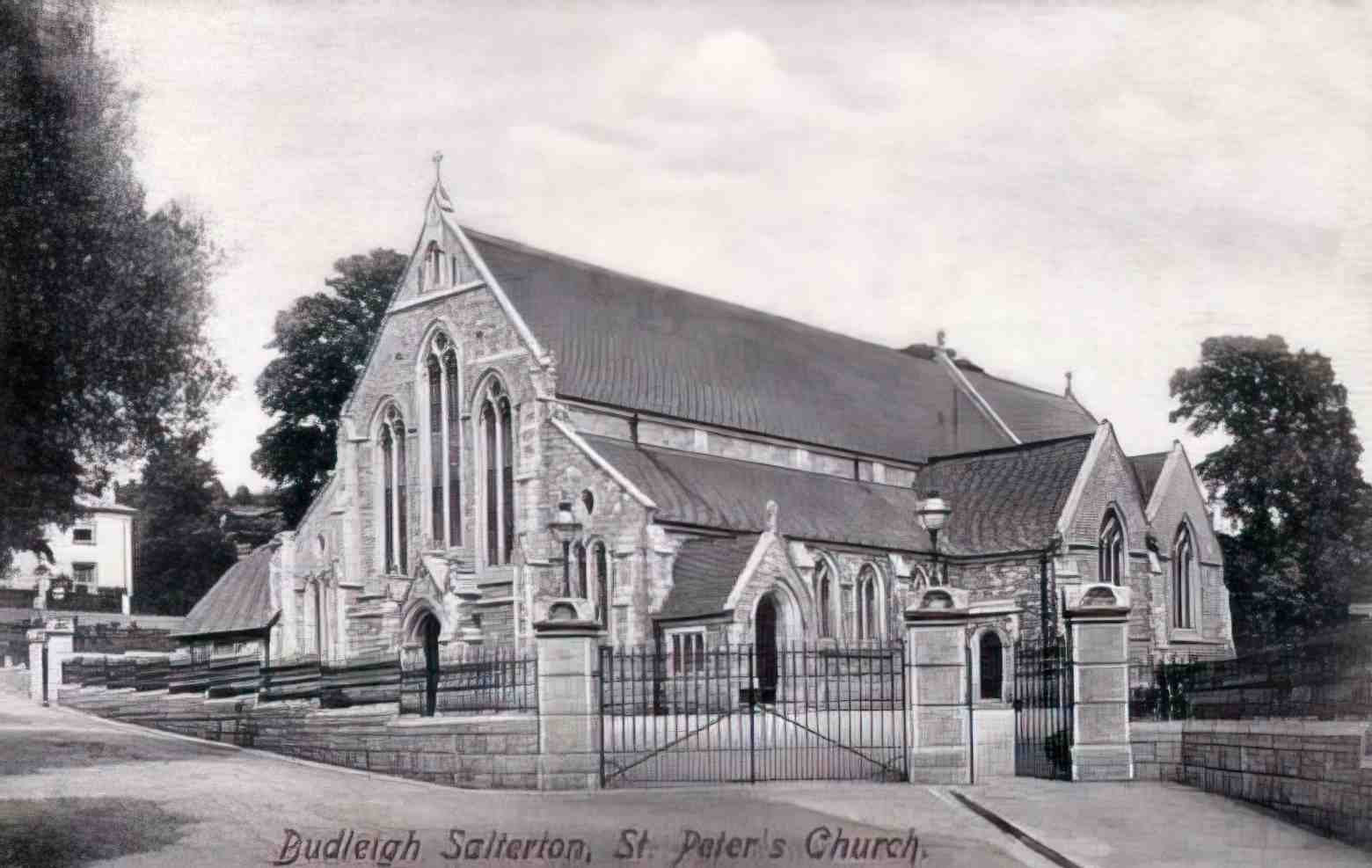 Devon Budleigh Salterton St Peter's Church Vintage A4 Photo Print