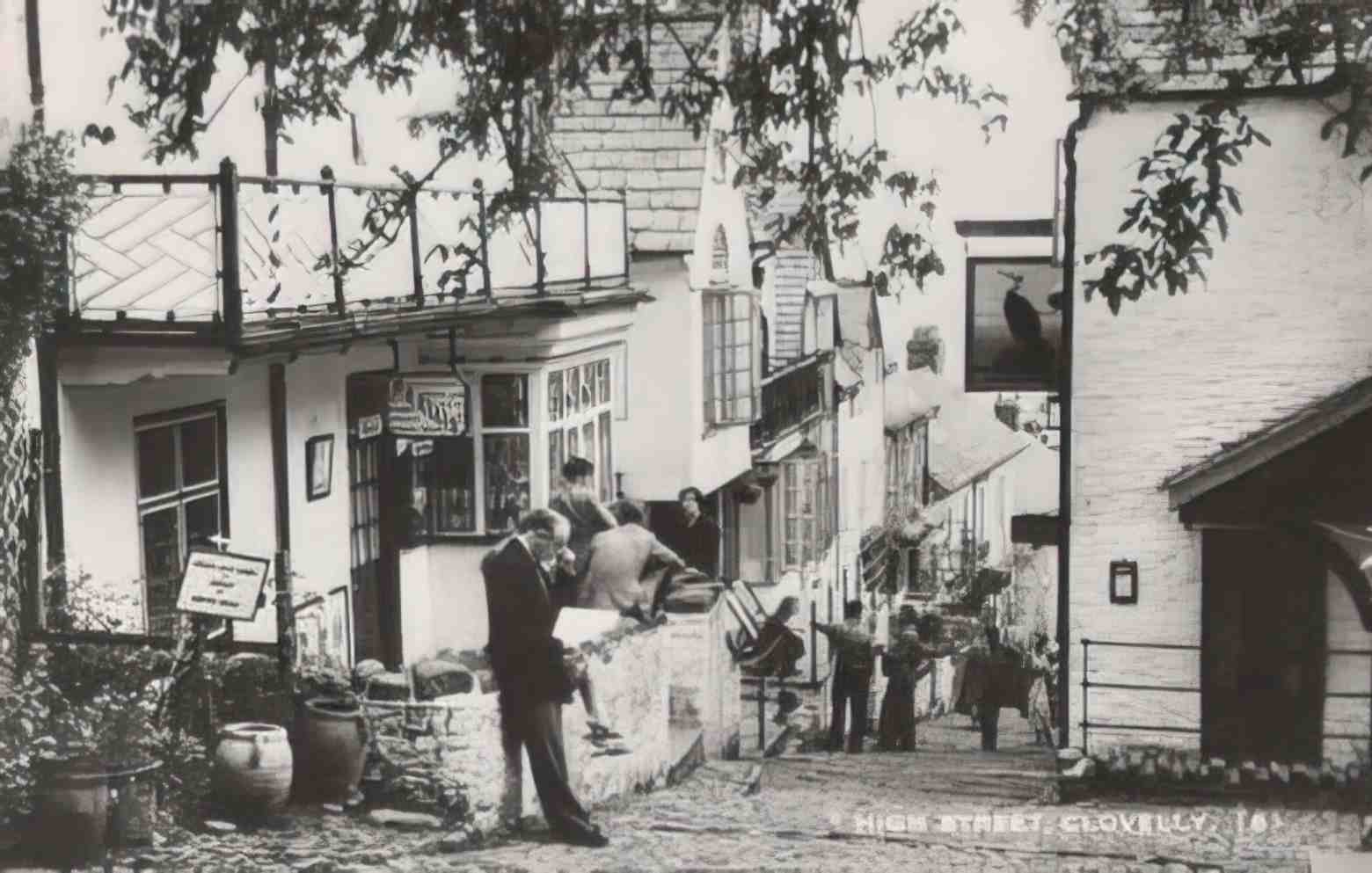 Devon Clovelly High Street II Vintage A4 Photo Print