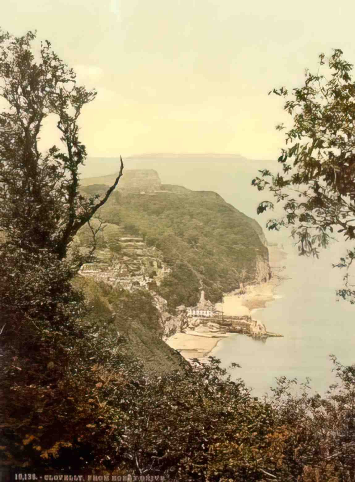 Devon Clovelly from Hobby Drive Vintage A4 Photo Print