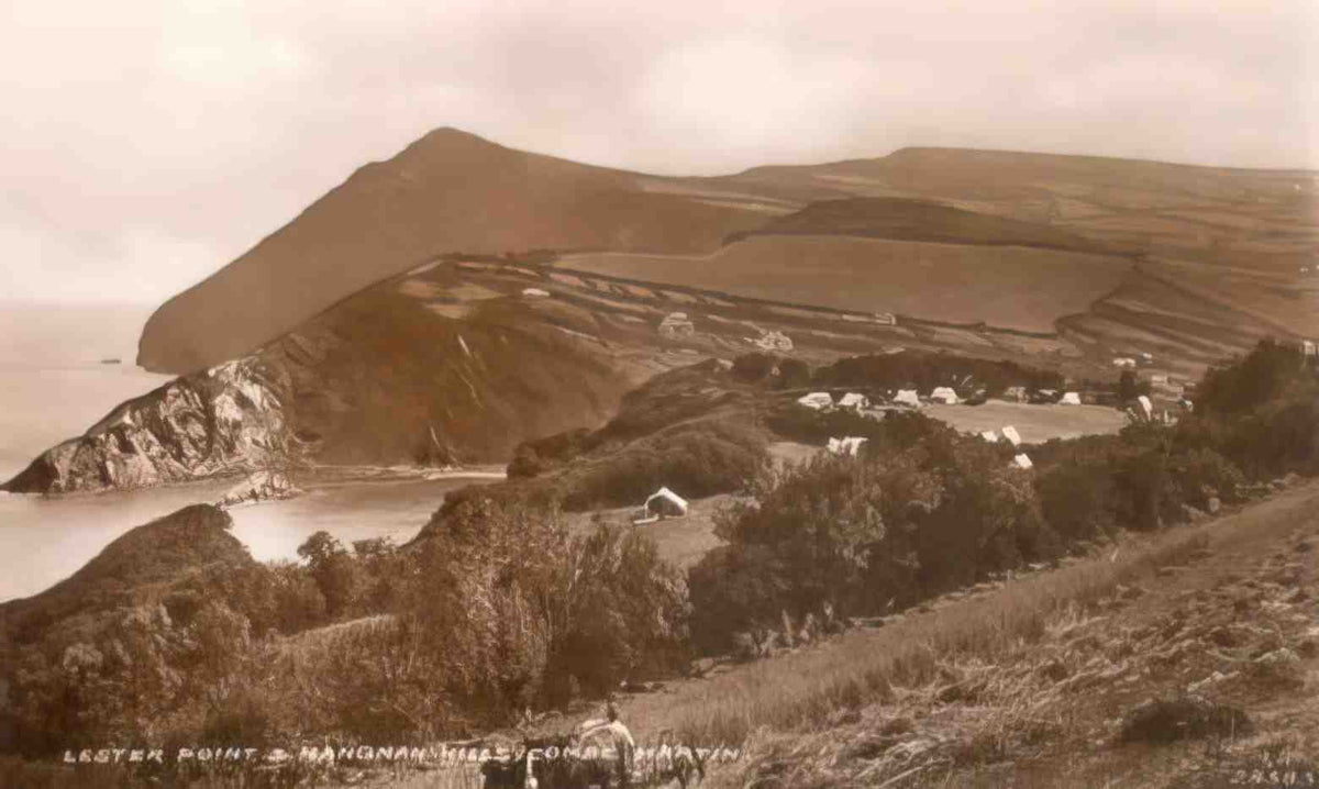Devon Combe Martin Lester Point and Hangman Hills Vintage A4 Photo Print