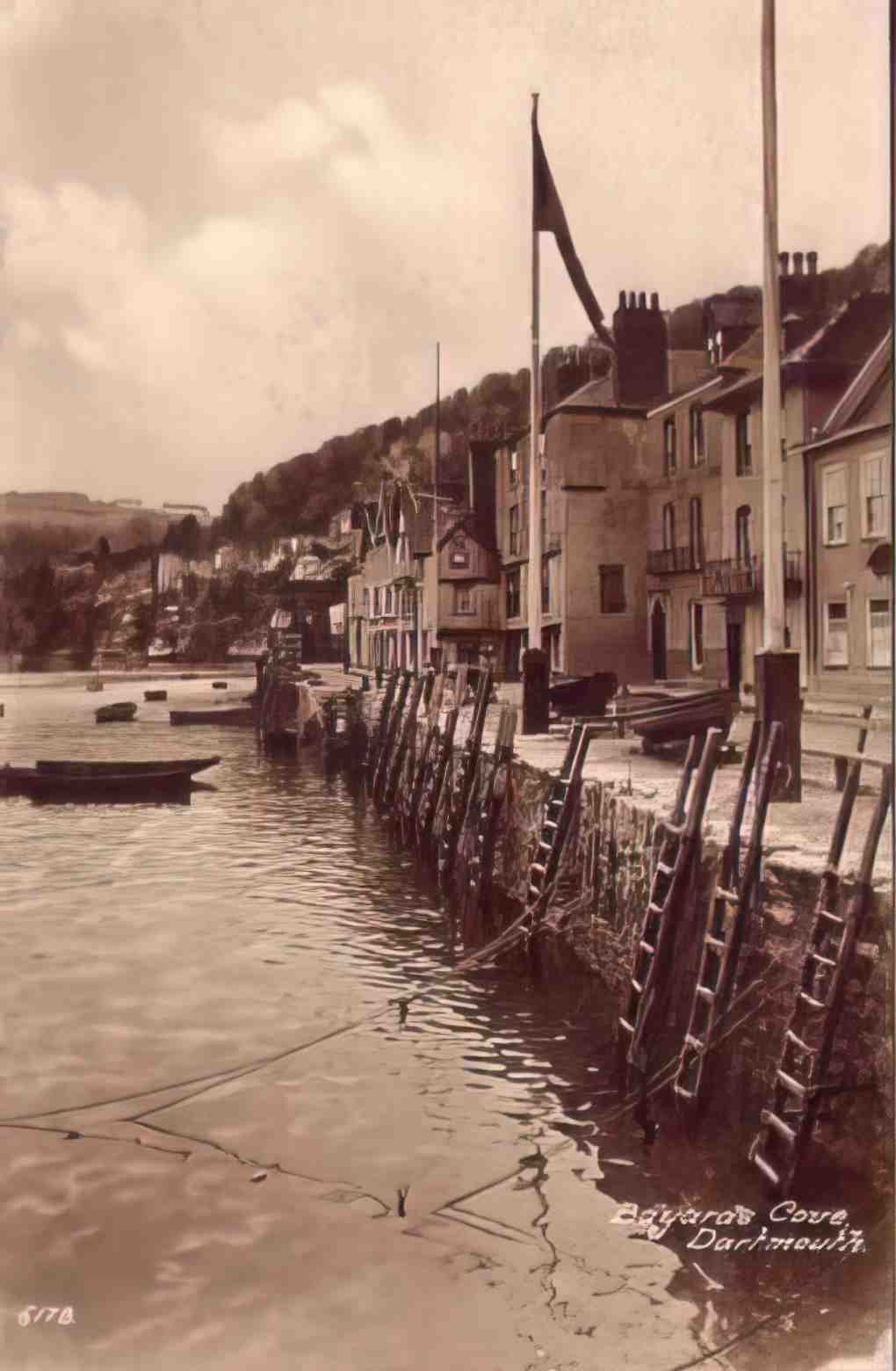 Devon Dartmouth Bayards Cove Vintage A4 Photo Print