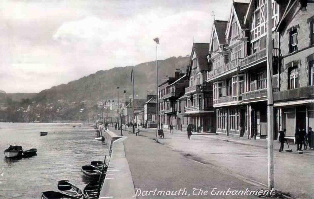 Devon Dartmouth The Embankment Vintage A4 Photo Print