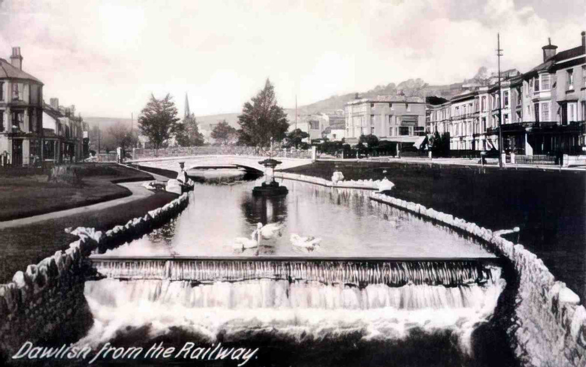 Devon Dawlish from the railway 1900s Vintage A4 Photo Print