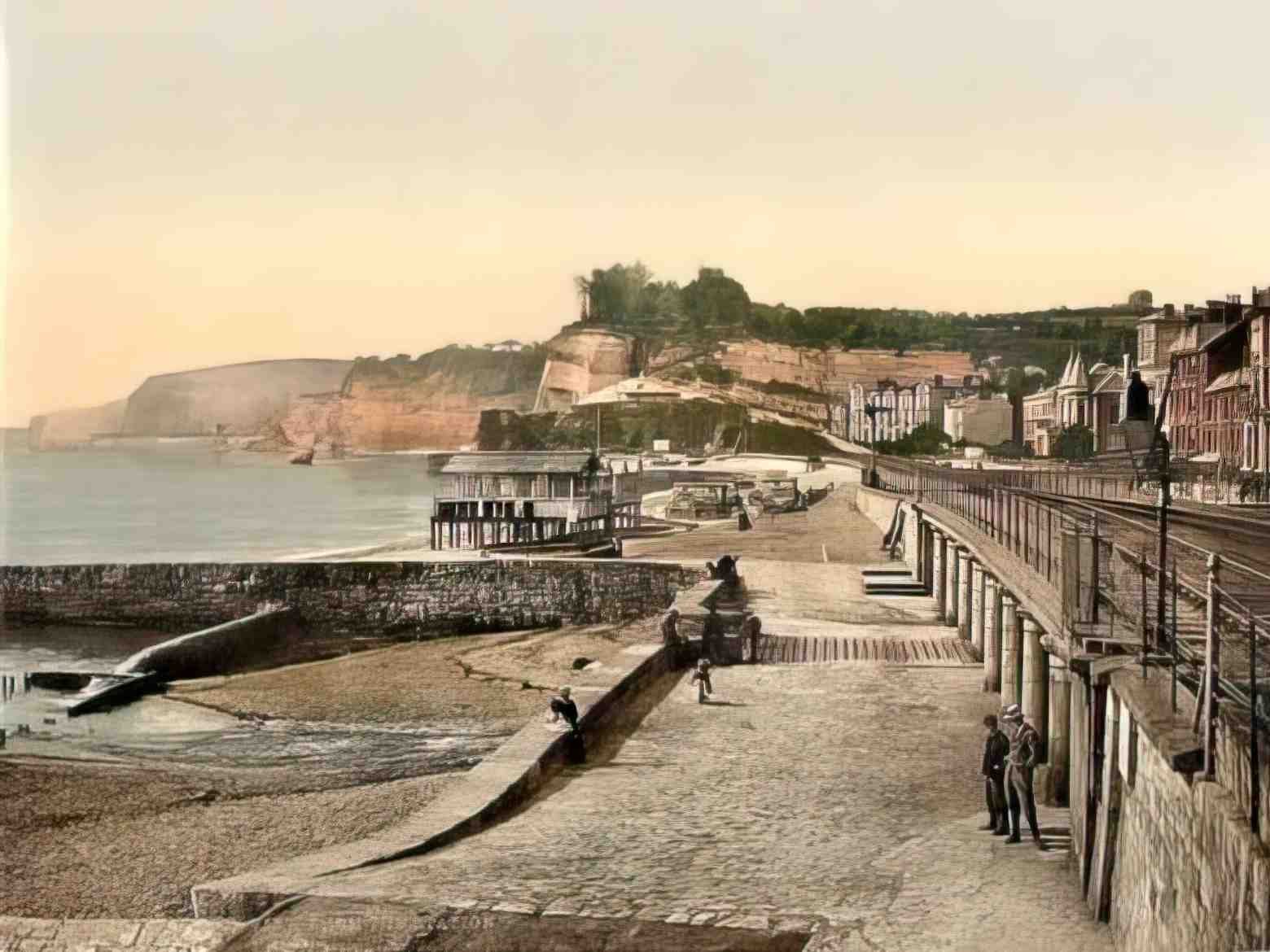 Devon Dawlish view from the Station Vintage A4 Photo Print