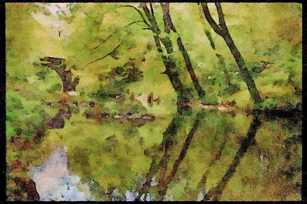 Devon England 291007 The Dart At Holne Bridge, Spring A4 Limited Edition Watercolour Print