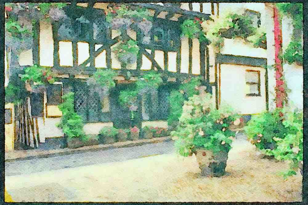 Devon England 291016 Cherub Pub A4 Limited Edition Watercolour Print
